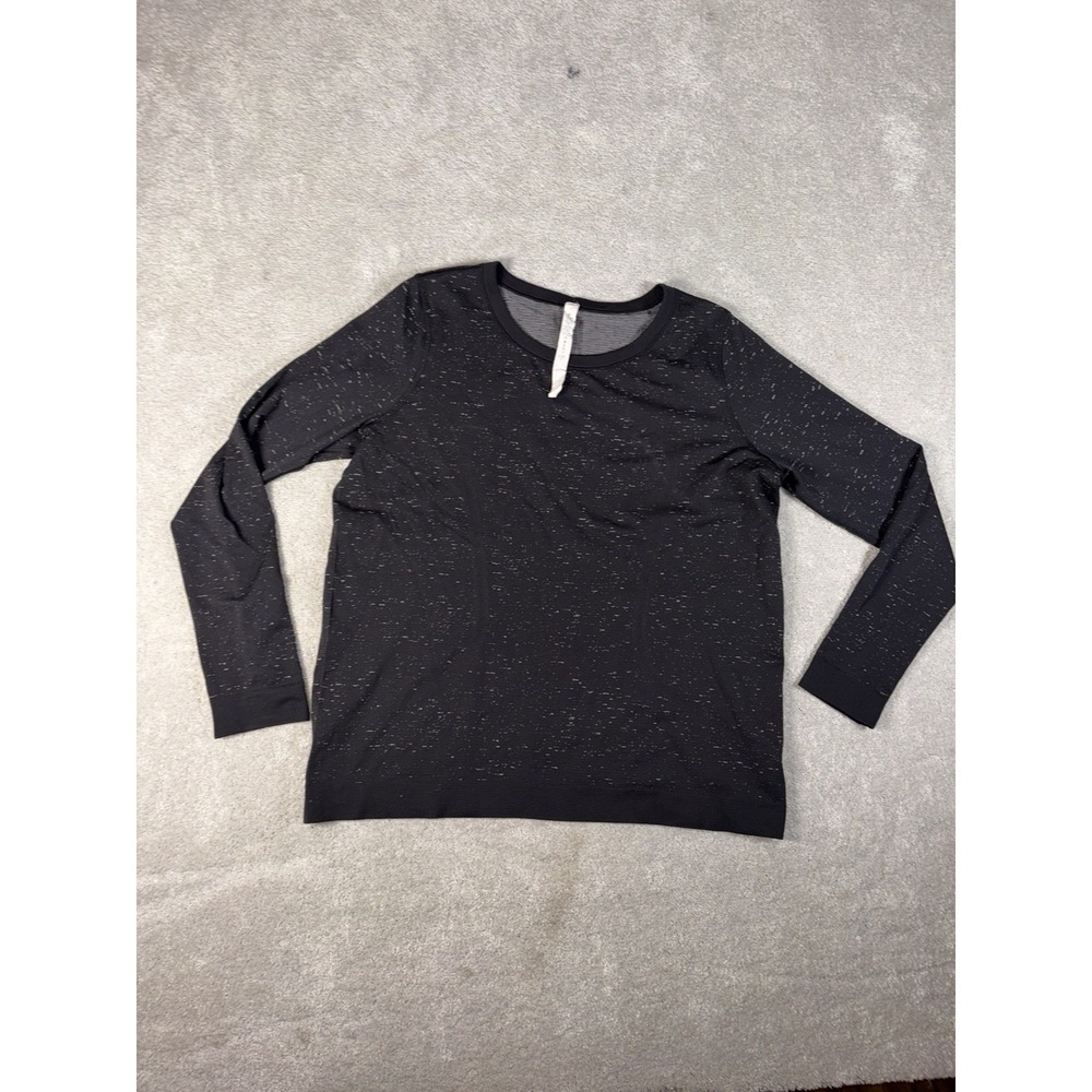 Lululemon Swiftly Tech Long Sleeve (Breeze) Black / White 12